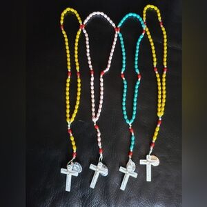 Bundle Of 4 Plastic Kids Rosaries